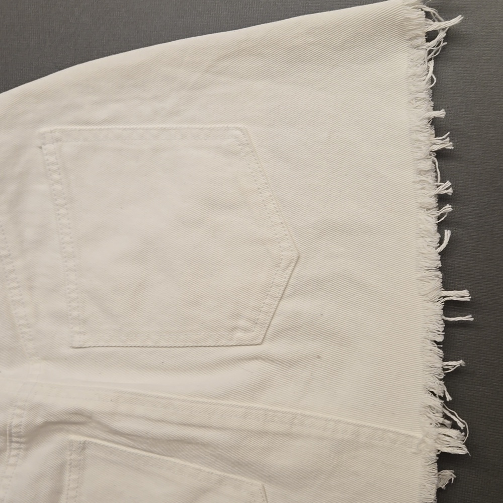 New Francesca's TGLA White Button Front Jean Mini Skirt - Picture 8 of 9